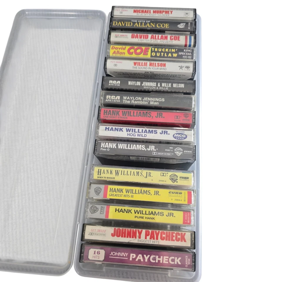 Outlaw Country Cassette Tape Lot Of 15 Waylon Willie Hank Williams Jr David Coe — 第 3/4 张图片