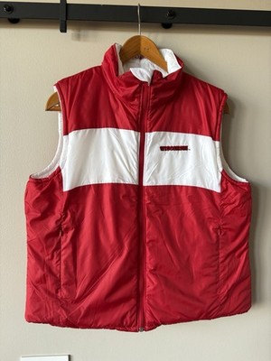 Columbia Wisconsin Badgers Women s Reversible Puffer Vest Size XL Embroidered