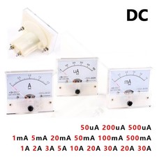 Ammeter 0-30A DC Analog Current Panel Meter uA mA Amp Ampere Gauge Tester Meter