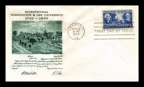 US COVER WASHINGTON & LEE UNIVERSITY BICENTENNIAL FDC SCOTT 982 FULTON CACHET