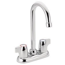 Moen 4903 Chateau 2-Handle High Arc Metal Construction Bar Faucet - Chrome