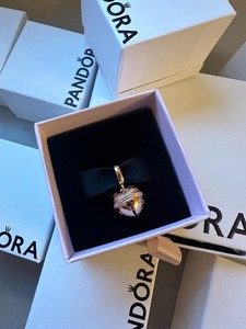 Authentic Pandora Festive Bell Dangle Charm Rose Gold Plated