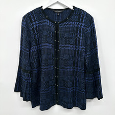 Ming Wang Cardigan Jacket Large Knit 3/4 Bell...