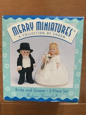 new-hallmark-madame-alexander-merry-miniatures-bride-groom-wedding-1998-nib