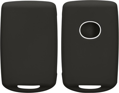 Soft Silicone Car Key Fob Cover Protector Case in Black Mat Color: black matte