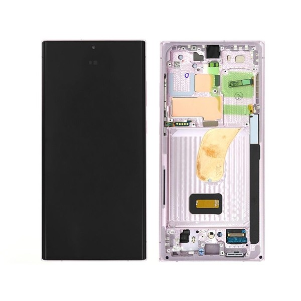 Original Samsung Galaxy S23 Ultra S918B Display Touchscreen Rahmen Lila Lavender-image