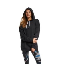 Reebok Womens Workout Ready Vector Hoodie Sweatshirt, Black, Medium