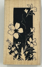Inkadinkado Wildflowers Floral Wood Mount Rubber Stamp