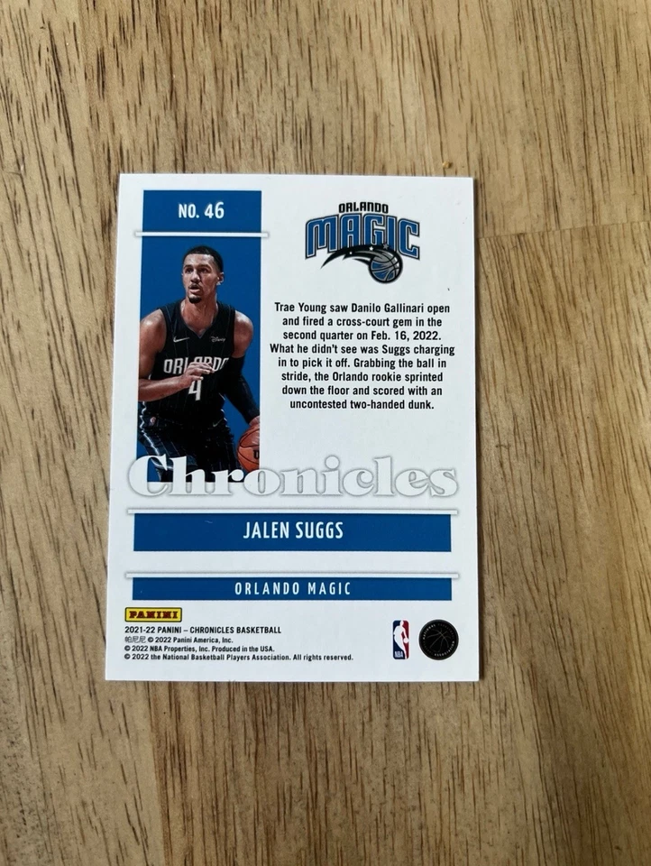 Jalen Suggs 2021-22 Panini Chronicles Orlando Magic Red /149 Rookie - Image 2 of 2