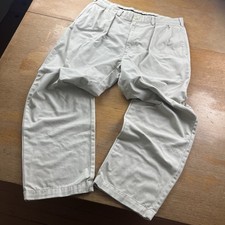 Vintage Polo Ralph Lauren Andrew Chino Pants 36x30 USA Baggy Skate Pleated Loose
