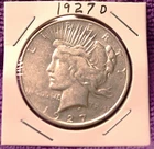 Better Condition 1927-D Peace Silver Dollar 90% Silver US Coin