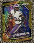 JUSTIN JEFFERSON - 2025 Panini Prizm GOLD SHIMMER PRIZM 8/10 SSP - Vikings