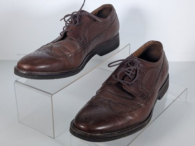 Johnston & Murphy Men's Conrad Brown Leather Wingtip Lace Up Oxfords Size 9.5M