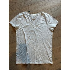 Universal Thread Womens White V-Neck Short Sl...