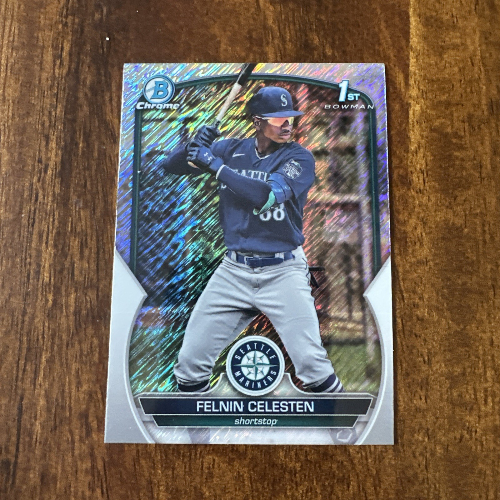 Felnin Celesten 2023 Bowman Chrome Shimmer Refractor 1st Bowman #BCP-156