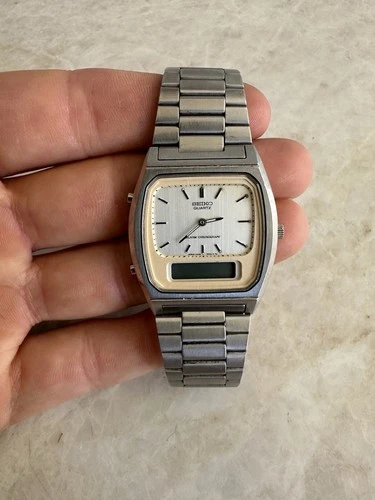 Vintage SEIKO H448-5009 Alarm Chronograph Watch Tested Works! Needs new Battery