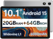Android Tablet 10 Inch, Android 15 Tablet for Kids Adults, 20GB RAM 64GB Storage
