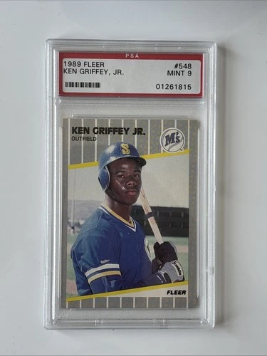 1989 Fleer Ken Griffey Jr  RC HOF Card graded PSA 9