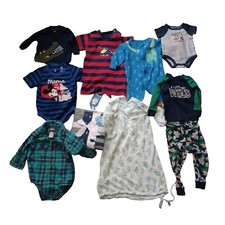 Baby Boys Clothes NB - 18M Carters Lot of 10 Pieces Sleepers Footed Blanket