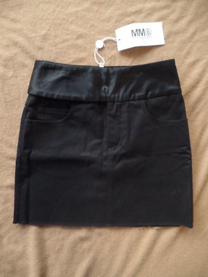 New MM6 MAISON MARGIELA $300 Black Skirt Size 38 IT, 2 US