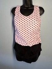 Longitude One Piece Swimsuit Pink/Black Women's Size. L