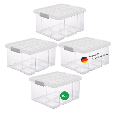 Novaliv Aufbewahrungsbox 4x Aufbewahrungsbox, 4x Deckel