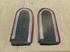 WWII GERMAN WAFFEN ARTILLERY ASSAULT GUN JR NCO SHOULDER BOARDS-AGED & WEATHERED