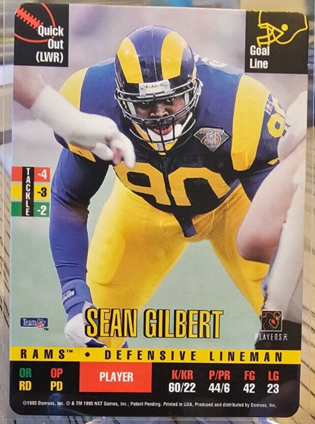 1995 Donruss Red Zone Sean Gilbert #NNO Rams