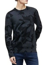 Calvin Klein Reg Fit Floral Cotton Modal Jacquard Crewneck Sweater Men XXL Nwt