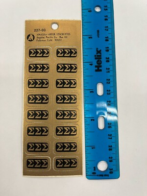 Sigma Sigma Sigma Set of 16 Stickers Outside Window/Opaque Surface Application 