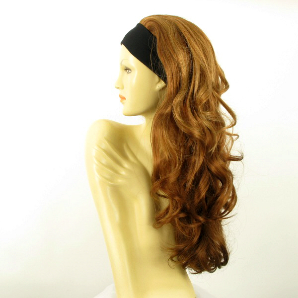 Perruque Headband Longue Ondulée Couleur Blond Cuivré Clair | Synthétique | Taille L