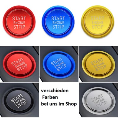 Start Stopp Ring mit Druckknopf in Schwarz Passend für Audi A4 A5 A6 A7 Q5 #Y2