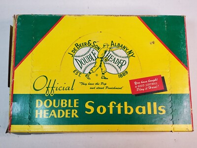 Vintage NEW Box of 6 J. DeBeer & Son Softballs Little League TC12LL