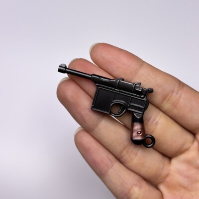 Mini ture Metal Mauser M1896 1/6 Model for 12'' Action Figure Prop Accessories