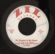 CLIFF AND THE SUN-RAYS NO TREASON IN MY HEART/LUCKY ME ZIL REC VINYL 45 48-119
