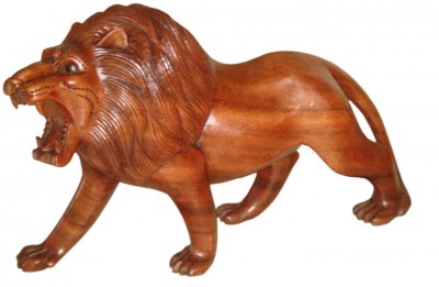 Löwe aus Holz, Soar-Wood, Dekofigur, Holz-Figur, Größe ca. 30 cm