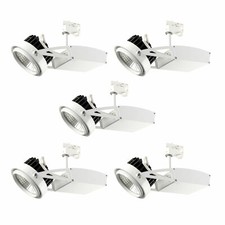 5x LED Stromschienenstrahler 28W weiß  Adapter Staff Erco Eutrac Uni Schiene