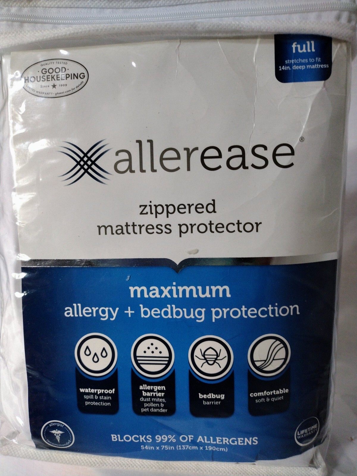 AllerEase Maximum Allergy and Bed Bug Waterproof Mattress Protector
