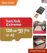 128GB A2 Rated microSDXC Card - Extreme 190MB/s, Waterproof for All Devices