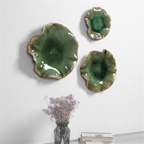 Uttermost Abella Transitional Ceramic Wall Decor in Forest Green (Set of 3) - Picture 7 of 8