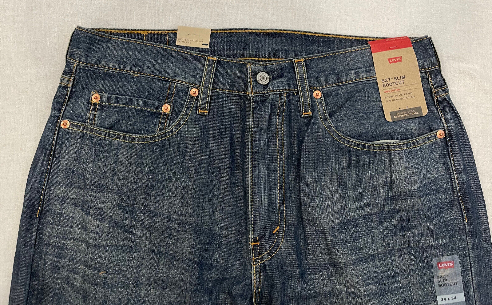 Levi's 527 Slim Bootcut Mens Jeans Dark Blue Sizes: 32,33,34,36,38 Levi #0239 thumbnail 5