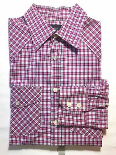 Zara Man Manga Larga Botones Camisa rosa de pequeñas | eBay