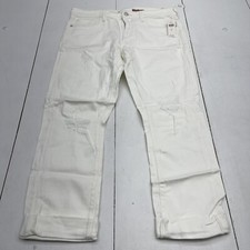 Pilcro White Distressed Slim Boyfriend Crop Jeans Women  s Size 29 New