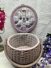 Jc Penney Purple Sewing Basket