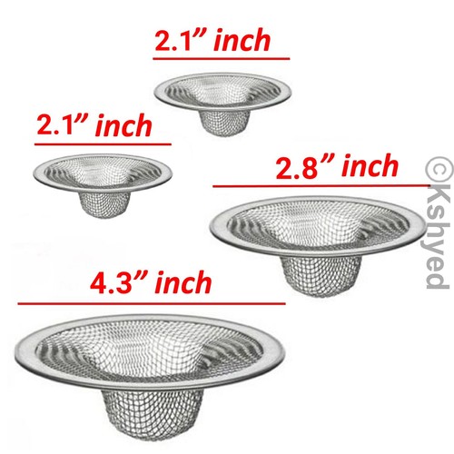 12PCS Stainless Steel Kitchen Sink Drain Strainer & Mesh Screen Drainer (3 Pack) - Picture 4 of 8