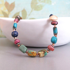 djs Sundance Turquoise Carnelian Lapis Gold Sterling Silver Necklace Lk Catalog