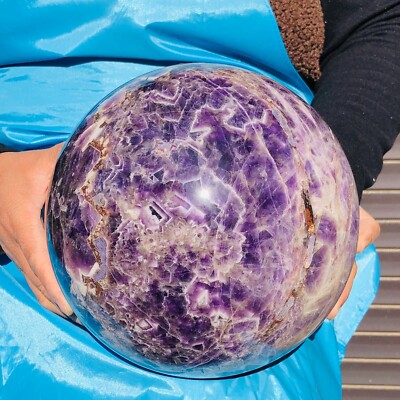 22.22LB Natural Dream Amethyst Sphere Polished Quartz Crystal Ball Healing 2724