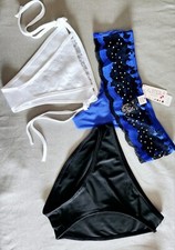 Lot 3 Womens Satin Bling Extra Small Panties Briefs Underwear Sz XS
