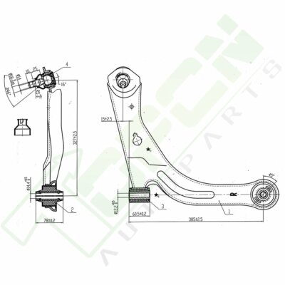 2-Piece Front Lower Control Arm & Ball Joint Assembly For 2001-2004 Ford Escape