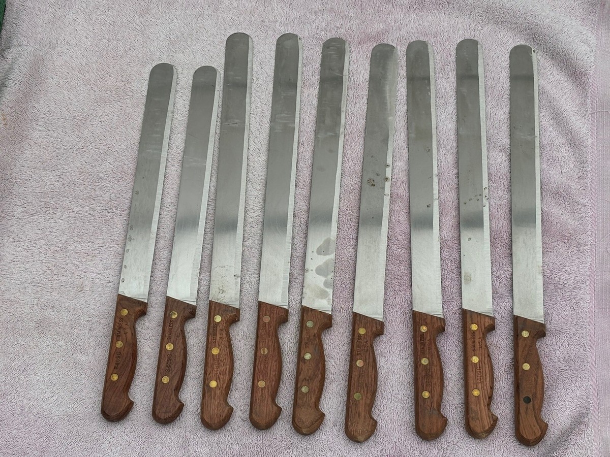 Vintage Dexter Russell Slicer Knife 3409G Lot Of 9 Wood Handle 19